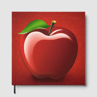 Livro de Visitas com Logotipo de Maçã Vermelha