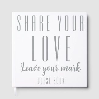 Livro De Visitas "Compartilhe Seu Amor, Deixe Sua Marca" Personaliz