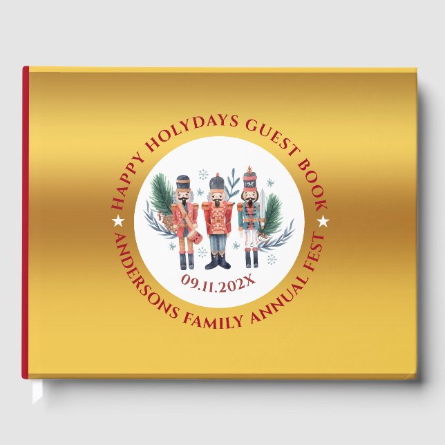 Livro De Visitas Composição de nutcrackers de Natal (Frente)