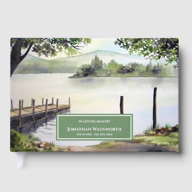 Livro De Visitas Condolence Derwentwater Keswick Lake District (Frente)