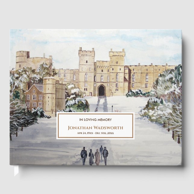 Livro De Visitas Condolence Winter at Windsor Castle Painting (Frente)