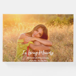 Livro De Visitas Condolências personalizadas Fotografia moderna cal