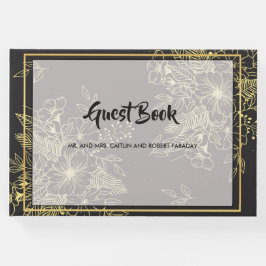 Livro De Visitas convidado de Rosas ouros