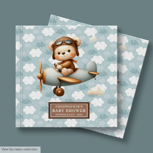 Livro De Visitas Convidado do Piloto de Urso de Teddy Personalizado
