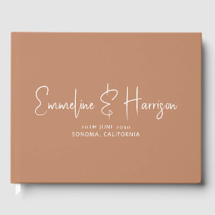 Livro De Visitas Convidado Personalizado De Casamento De Caramelo D