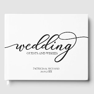 Livro De Visitas Convidados De Casamento E Desejos Escuridão Chic
