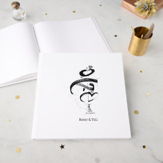 Livro De Visitas Convite de Casamento Minimalista Japandi MAHABAH a