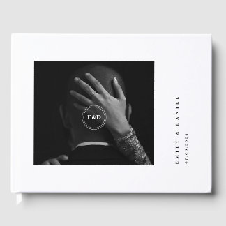 Livro De Visitas Convite de Elegância Minimalista para Salvar a Dat