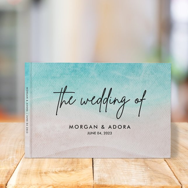 Livro De Visitas Convite para Casamento de Aquarela de Verão de Pra (Criador carregado)