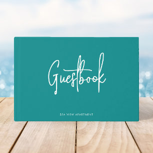 Livro De Visitas Cor Personalizada Minimalista de Roteiro Moderno
