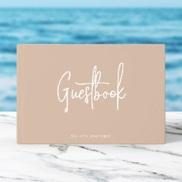 Livro De Visitas Cor Personalizada Minimalista de Roteiro Moderno