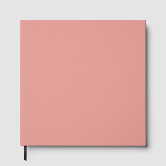 Livro De Visitas Cor simples rosa flamingo pastel (Frente)