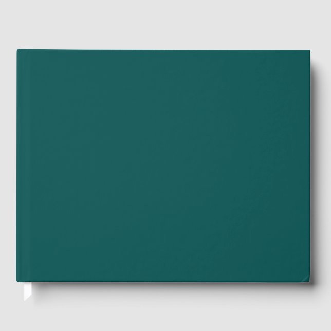 Livro De Visitas Cor Sólida do Teal Escuro (Frente)