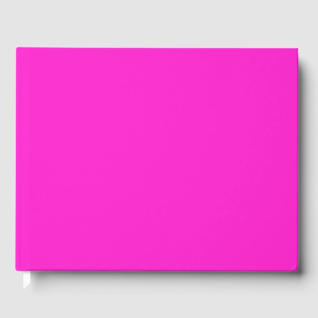 Livro De Visitas Cor Sólida Magenta Quente (Frente)