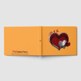 Livro De Visitas Coração Magic Weds Guest Book Orange Fundo Laranja