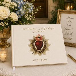 Livro De Visitas Coração Sagrado de Jesus Casamento Católico
