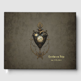 Livro De Visitas Coração Steampunk,