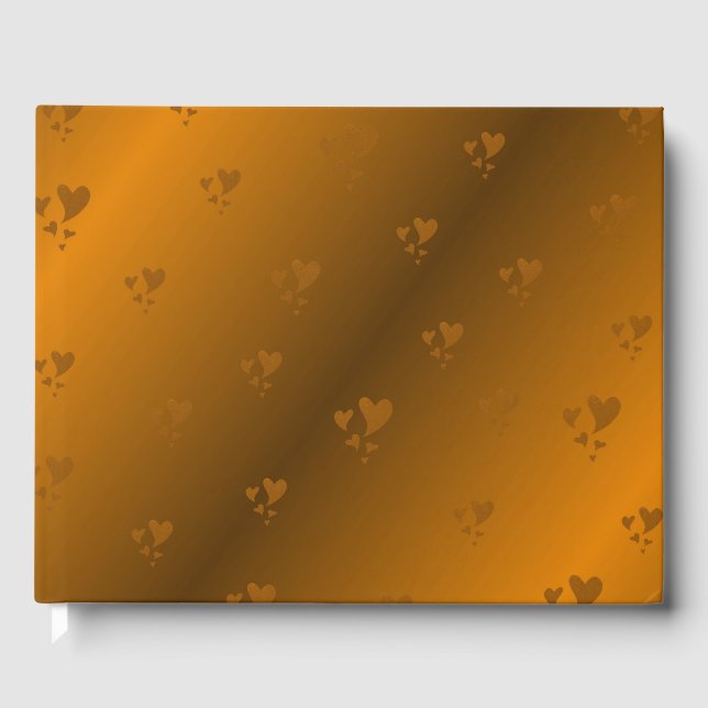 Livro De Visitas corações Guestbook de casamento, decoração festiva (Frente)