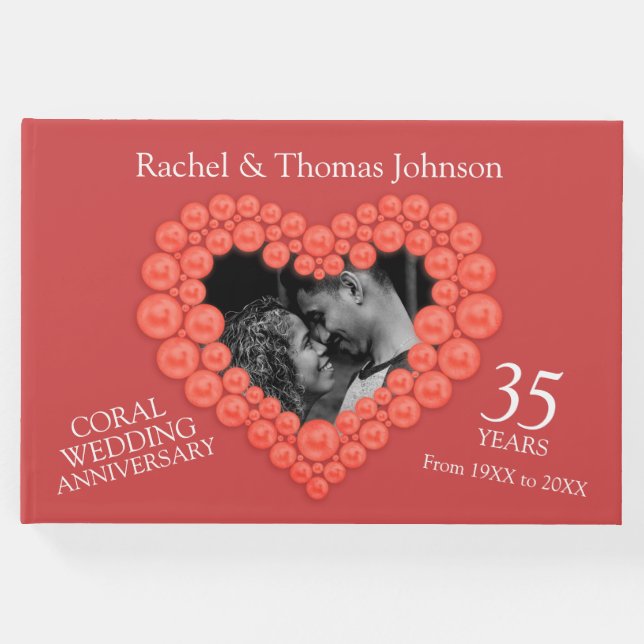 Livro De Visitas Coral 35.º aniversário de casamento (Frente)