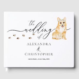 Livro De Visitas Corgi puppy pet Calliografia
