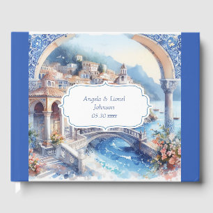 Livro De Visitas Costa Amalfitana Azulejos Azuis Mediterrâneos Itál