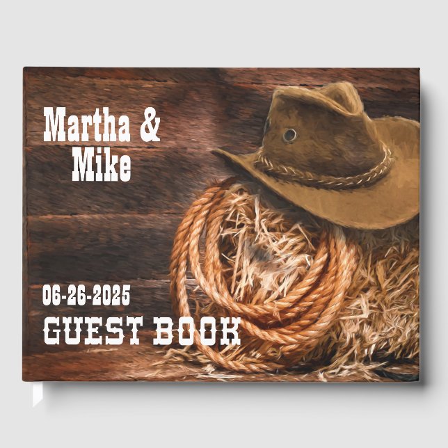 Livro De Visitas Country Western Weding Guest Book (Frente)