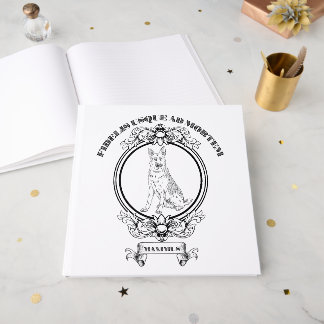 Livro De Visitas Crestão Personalizado de Pastor Alemão Vintage Ale