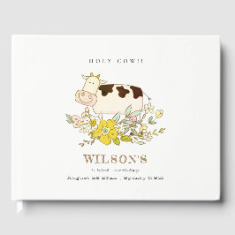 Livro De Visitas Crianças Florais De Fazenda De Vaca Bonita Qualque