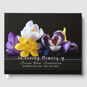 Livro De Visitas Crocus Flowers - Memorial Funeral