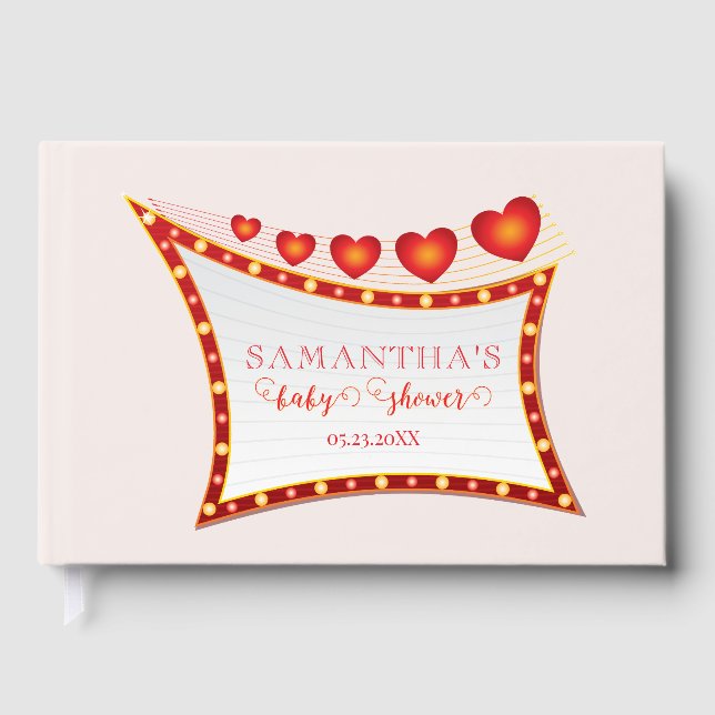 Livro De Visitas Cupid's Little Secret Valentine Baby Shower (Frente)