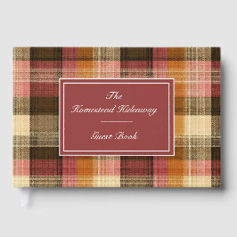 Livro De Visitas Custom Guest Book Gingham Style Vacation Rentals