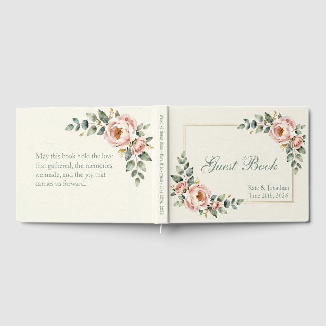 Livro De Visitas Customizable Floral Wedding (Completo)