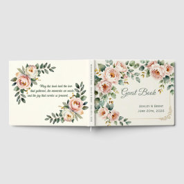 Livro De Visitas Customizable Floral Wedding Guest Book