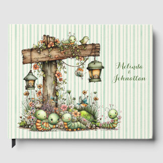 Livro De Visitas Cute Caterpillar Garden Baby Shower Keepsake Party