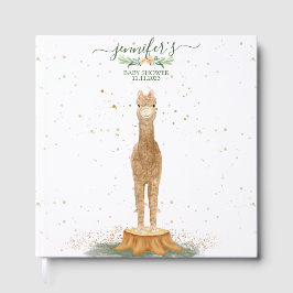 Livro De Visitas Cute Chic Animals Alpaca Baby Shower