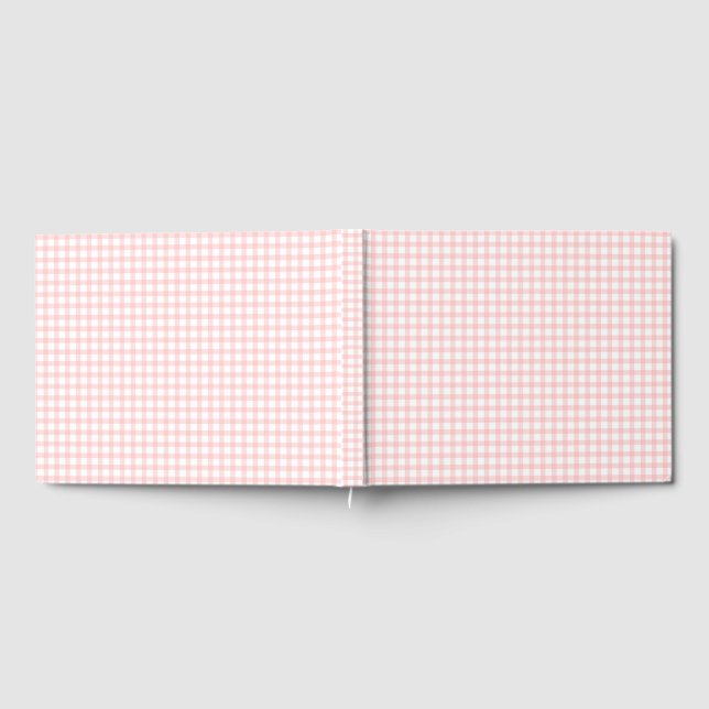 Livro De Visitas Cute Retro Pink Gingham Plaid pattern (Completo)