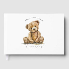 Livro De Visitas Cute Teddy Bear Baby Shower