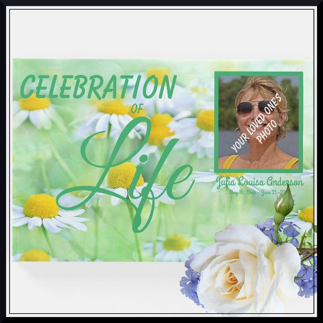 Livro De Visitas Daisies Meadow Celebration Of Life, Foto Memorial (Criador carregado)