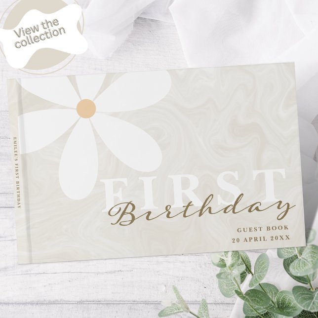 Livro De Visitas Daisy First Birthday Themed Party (Criador carregado)