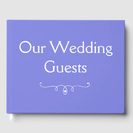 Livro De Visitas Dark Periwinkle Púrpura Nossos Convidados De Casam
