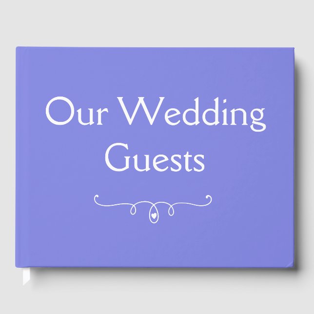 Livro De Visitas Dark Periwinkle Púrpura Nossos Convidados De Casam (Frente)