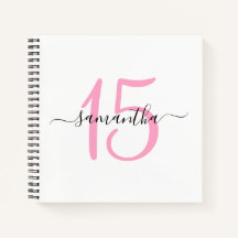 Livro de Visitas de Aniversário de 15 Anos Rosa Pe