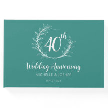 Livro de Visitas de Aniversário de Casamento Elega