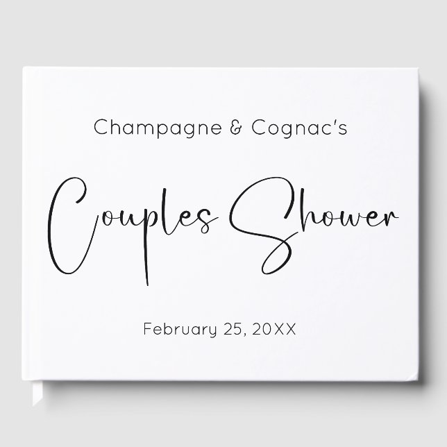 Livro de Visitas de Casais com Letra Moderna para  (Frente)