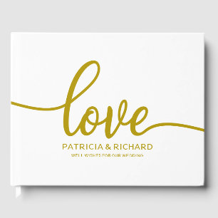 Livro de Visitas de Casamento Amor Dourado Script