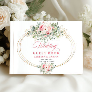 Livro de Visitas de Casamento Boho Blush Flora Gre