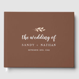 Livro de Visitas de Casamento Boho Leaf