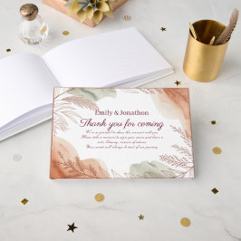 Livro de Visitas de Casamento Boho Terracotta Heri