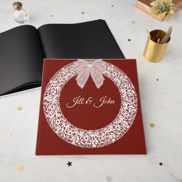 Livro de Visitas de Casamento com Grinalda de Rend