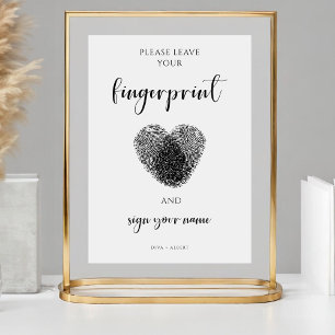 Livro de Visitas de Casamento com Impressão Digita